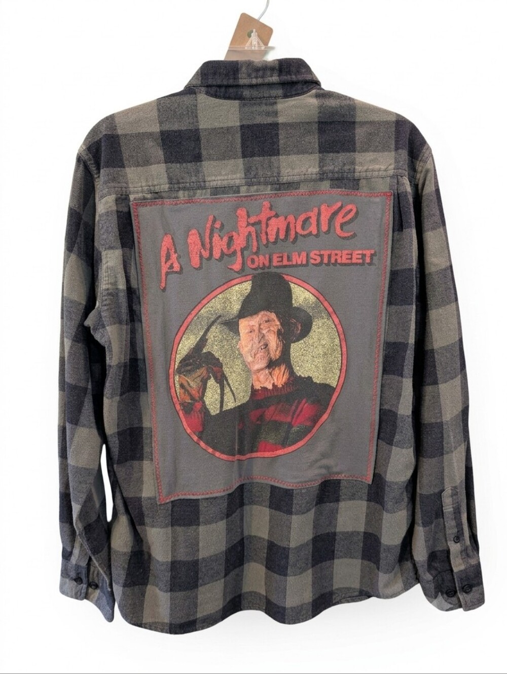 Freddy Krueger Upcycled Flannel Shirt